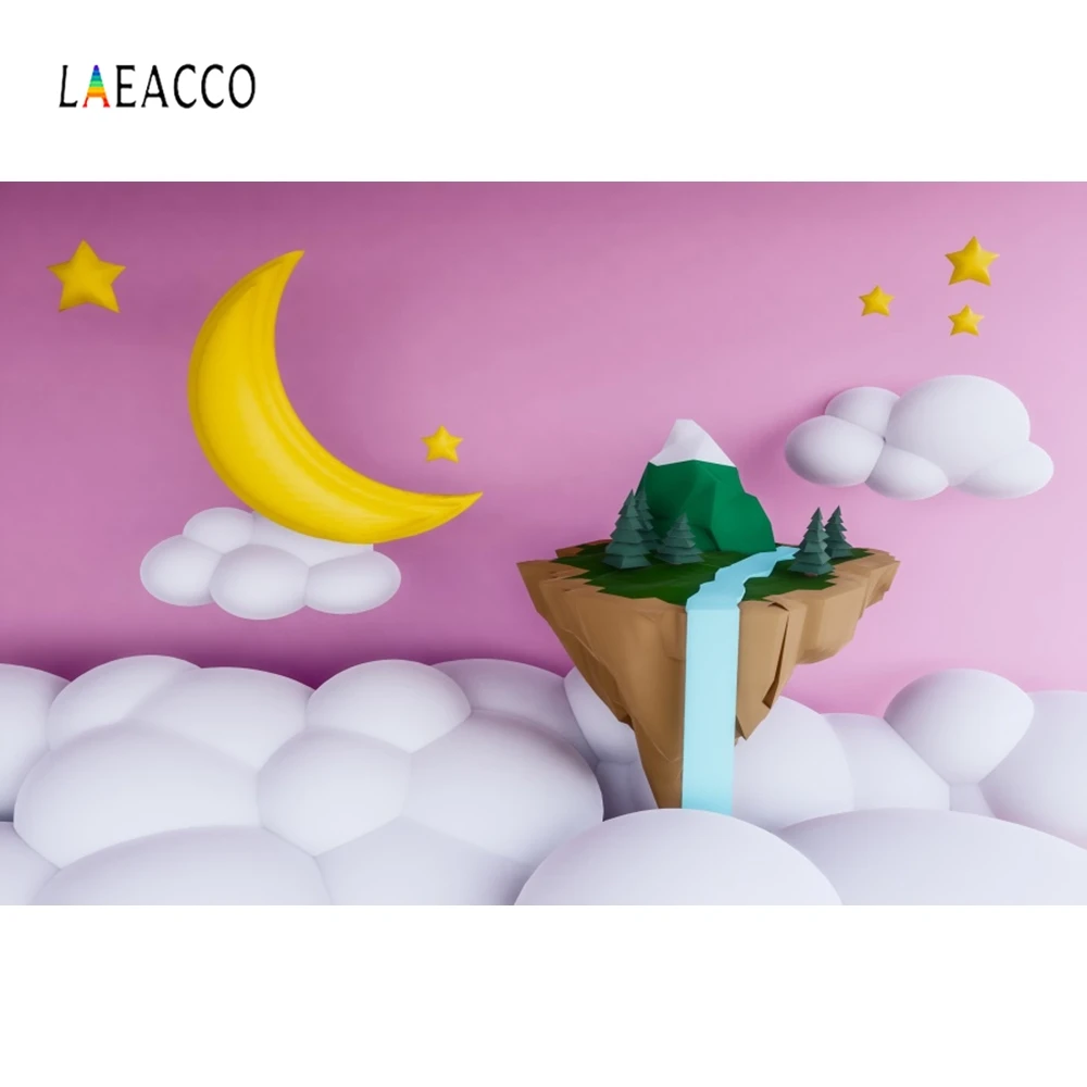 Laeacco Луна Звезда облако дом шар мечта детская комната фотография фон на заказ