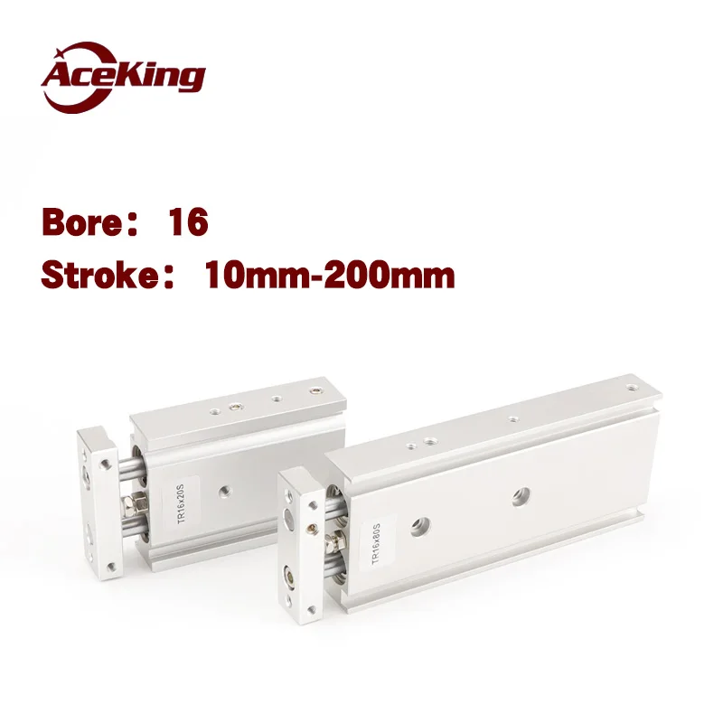 Двойной Шпиндельный цилиндр TR16x10 TR16x20 TR16x30 TR16x40 tr16x50-s штаны с двумя параллельными