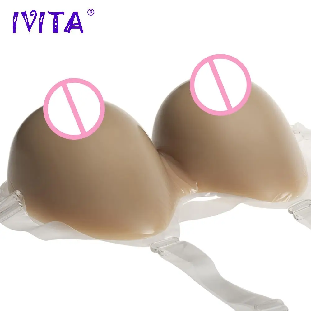 IVITA 2800 г силиконовые формы груди с плечевыми лямками для трансвеститов