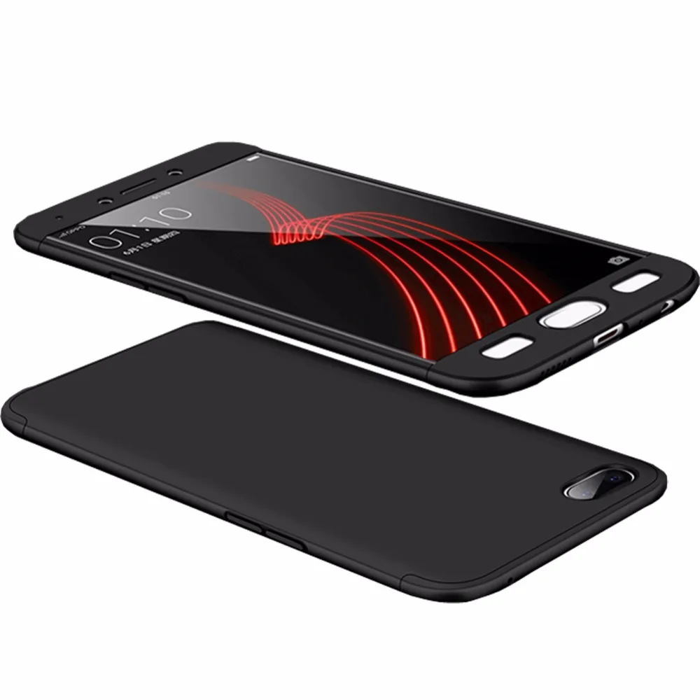360 Full Protection Shockproof Case For OPPO A77 Hard Matte Back Cover Fundas with soft clear case gift |
