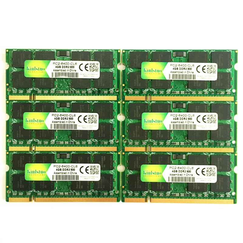Kinlstuo оперативная память ddr2 4 ГБ 800 МГц pc2 6400 ОЗУ Гб 667 5300 sodimm ноутбук совместима с 2