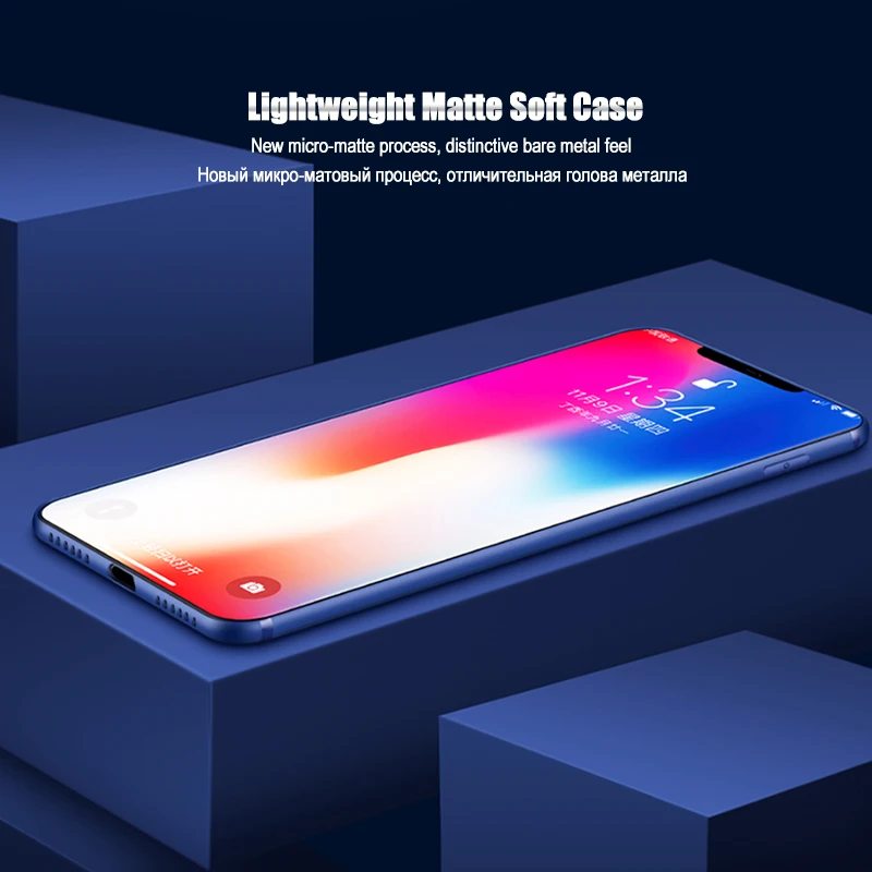 LuckGuard для iPhone Xs чехол MAX XR Тонкий силиконовый X мягкий черный матовый TPU 6 6s 7 8 Plus задняя крышка|Чехлы-накладки| |