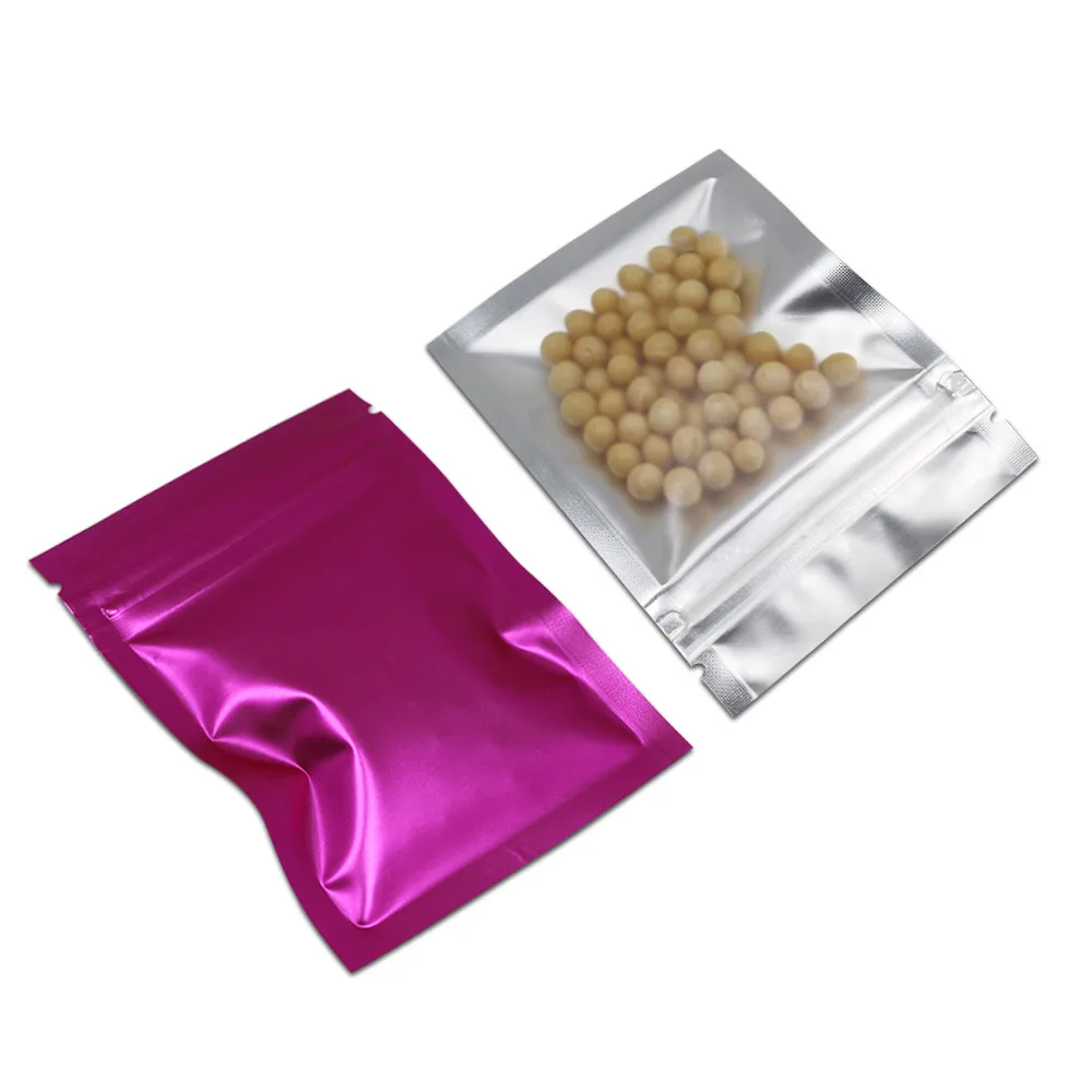 100 шт./лот 7 5x10 см герметичная прозрачная Алюминиевая фольга Ziplock пакет майларовые
