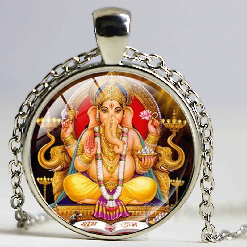 Vintage Ganesha Statue Necklace Hindu Ganapati Vinayaka God Lord Indian Buddhism Jewelry for Women | Украшения и аксессуары