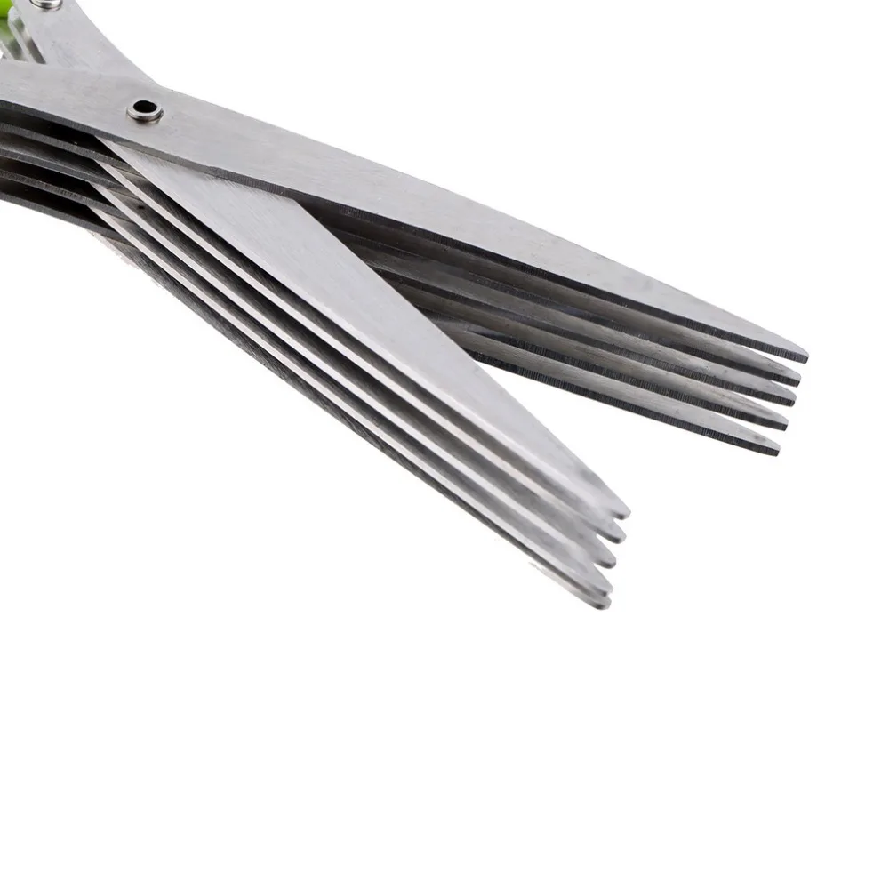 Stainless Steel 5 Layers Scissors Nori Scallion Herbs Kitchen Knife Scissor Shredded Chopped Cutter Tools | Дом и сад