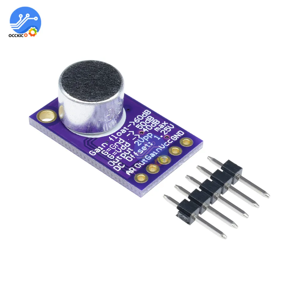 MAX9814 микрофон рабочая плата модуль автоматическое управление усилением для Arduino