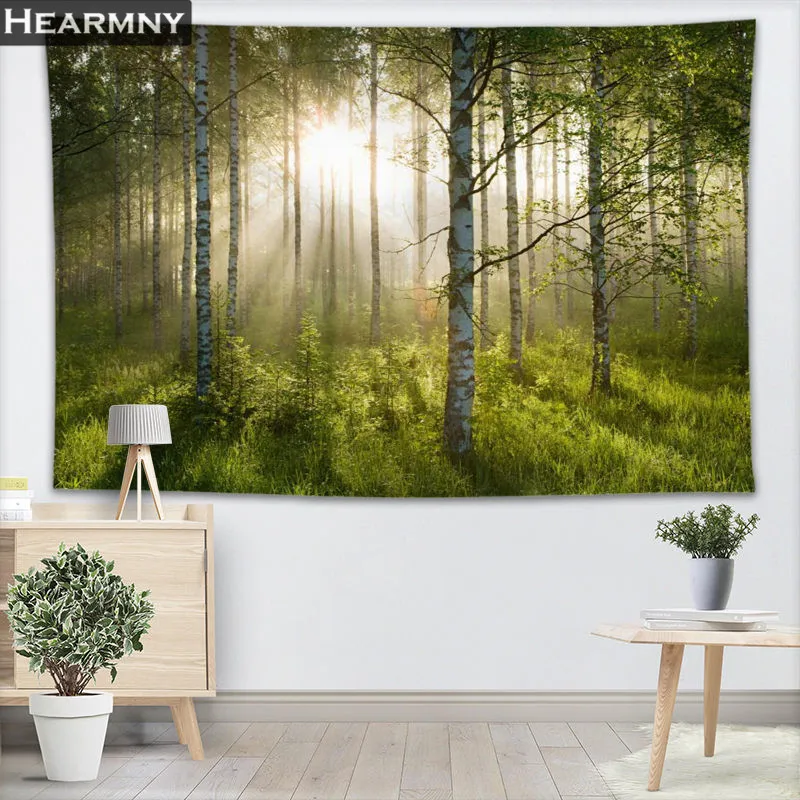 HEARMNY настенный гобелен березовые форы гобелены настенная витрина для домашнего
