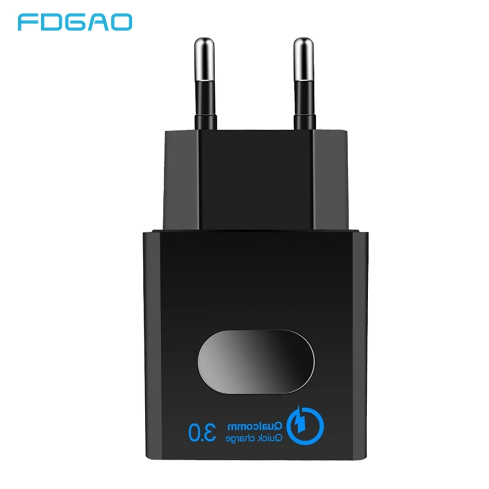 FDGAO Quick Charge 3 0 USB зарядное устройство QC3.0 Быстрая зарядка для iPhone XS XR X 8 Samsung S9 Xiaomi