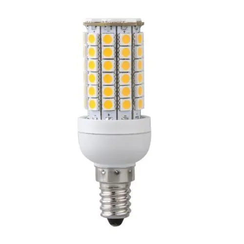 5 XE14 9W 69x5050SMD 630LM 6000-6500K натуральный белый свет СИД кукурузные лампочки с ампулой