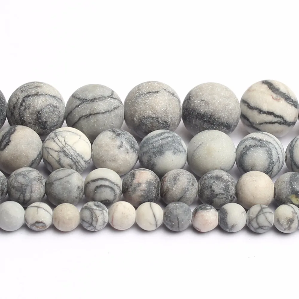 Бисер из натурального камня тусклый лак матовые яшмы вокруг паутины бисер для