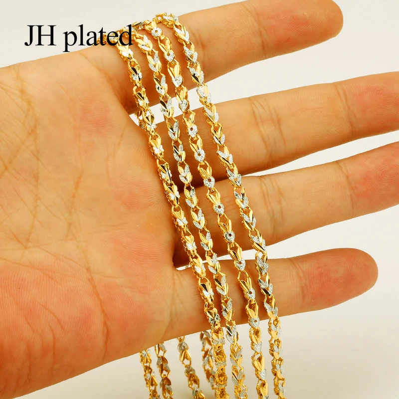 Ожерелье JHplated для женщин/мужчин Золотая и серебряная цепочка Дубаи женщин