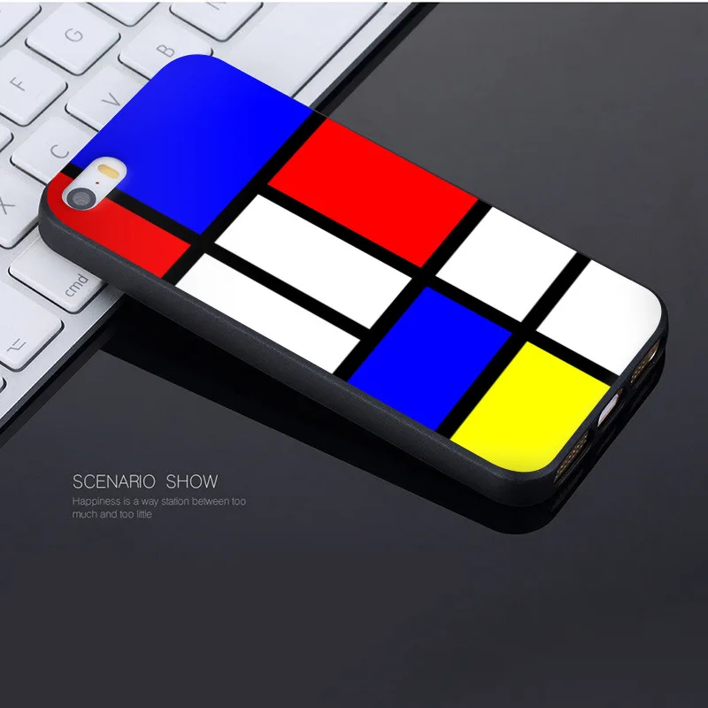 MaiYaCa для iphone 7 6 X Mondrian grid Art Design Coque Shell чехол телефона Apple iPhone 8 6S Plus XS XR SE 5C