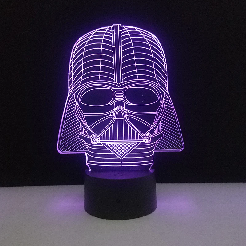 3D лампа Ночной светильник s Звездные войны многоцветная градиентная настольная