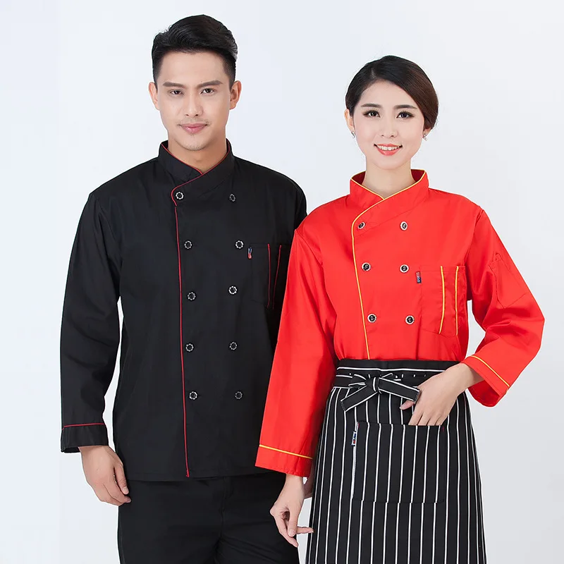 Новинка 2017 с длинным рукавом для мужчин/женщин шеф повара отеля работы ресторана