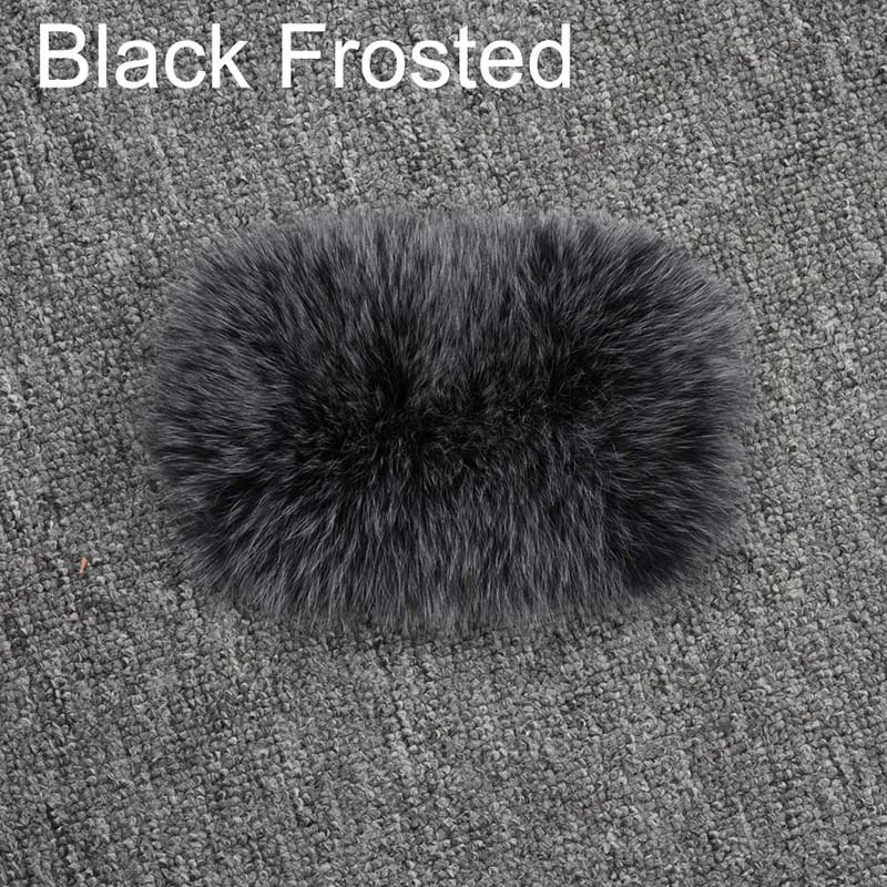 Black Frosted Женская шуба из натурального Лисьего меха, теплая зимняя куртка, модная верхняя одежда из натурального меха, высокое качество, Новое поступление S7370 - Цвет: Black Frosted
