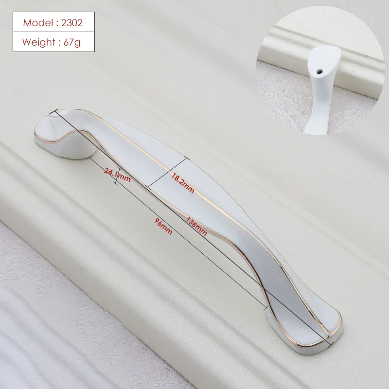 Lvory Белый Европейский металлический декор с твердой ручкой ящик шкаф для