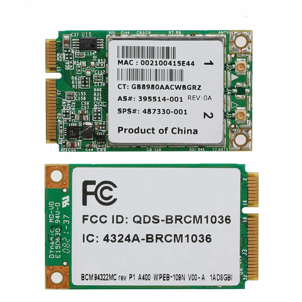Двухдиапазонная мини-карта PCI-E 2018 Wireless-N WIFI BCM94322MC 300M для HP SPS:487330-001 | Компьютеры и