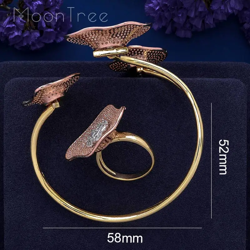 MoonTree/роскошное платье в форме листа лотоса с кубическим цирконием AAA 3 цвета для