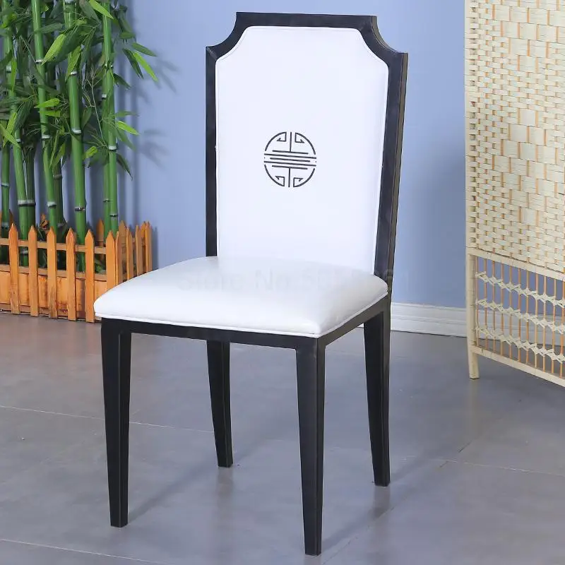 New Chinese Chair Hotel Restaurant Box Theme Classical Simple Hot Pot Restaurant Light Luxury Hotel Dining Chair 4 Starting - Цвет: ml1