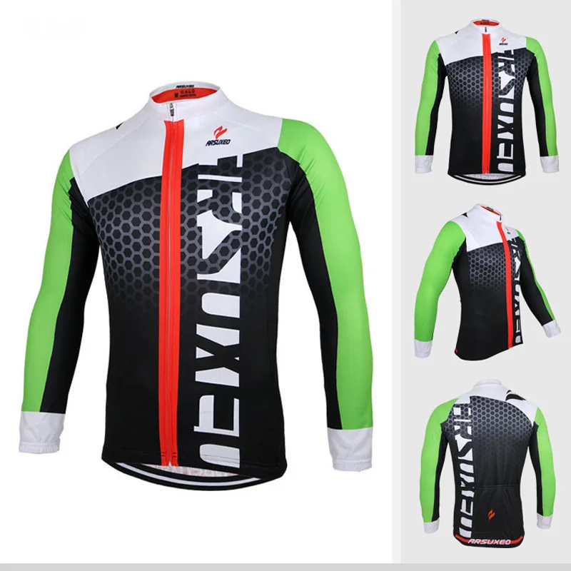 ARSUXEO Vélo футболка Джерси Команда Pro Весна с длинным рукавом MTB велосипеда одежда Для мужчин велосипед Костюмы Uniformes De Ropa Ciclismo Hombre