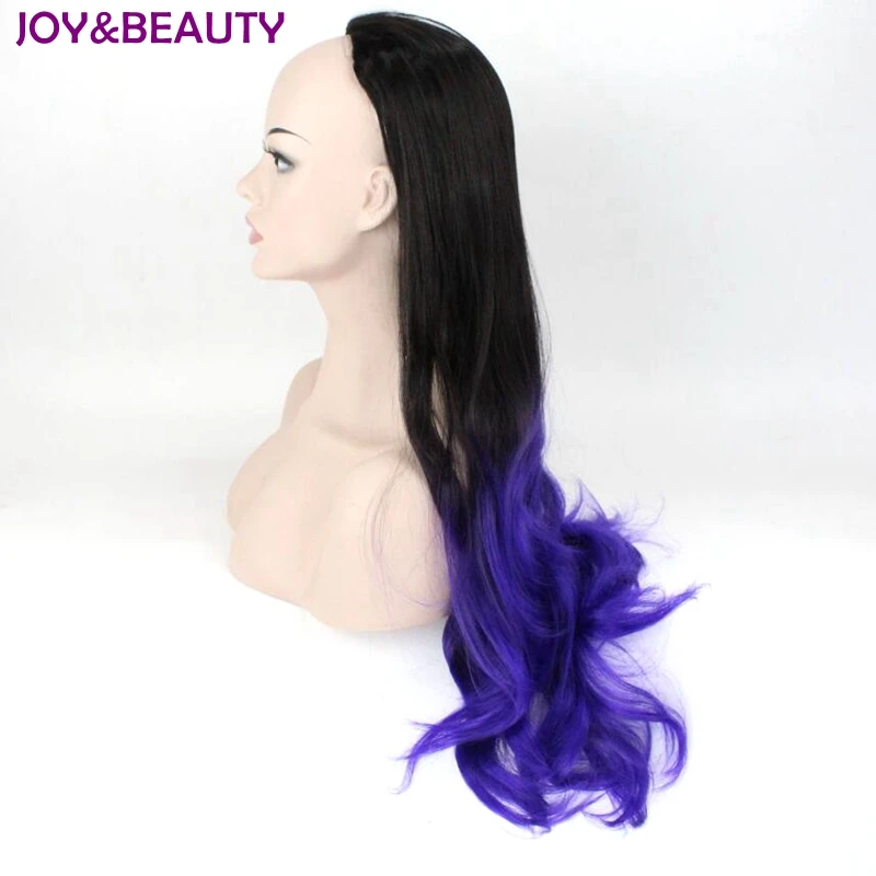 JOY & BEAUTY женский темно фиолетовый синтетический парик длинные волнистые волосы