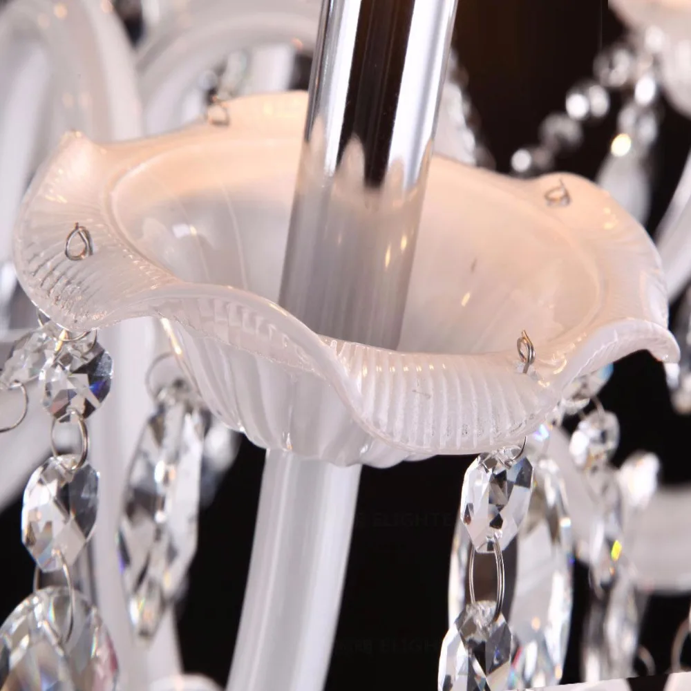 Кафе Белая Мини люстра роскошная спальня 6 ламп детское освещение хрустальные