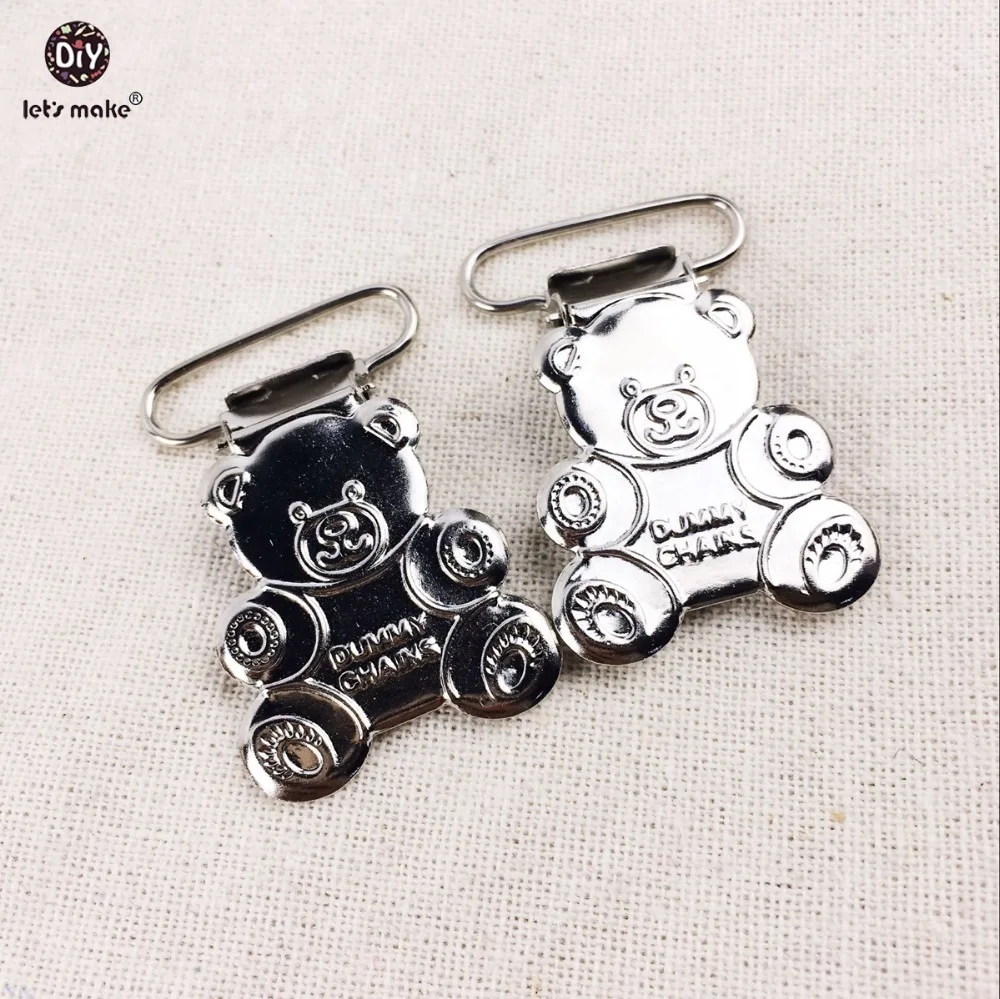 Let's make Pacifier Clip (100pcs)Teddy Bear Suspender Metal Ecofriendly DIY Crafts Accessories Adapters Attachments | Мать и ребенок