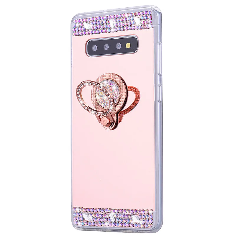 Блестящий чехол для телефона Samsung Galaxy A30 A50 M10 M20 S10 S10e S8 S9 зеркальный J4 Plus J6 A7 A9 A6 A8 2018