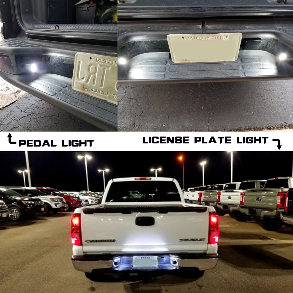 

1/2Pcs 12V LED Number License Plate Light for Car Boats Motorcycle Automotive Aircraft RV Truck Trailer Exterior Lamps