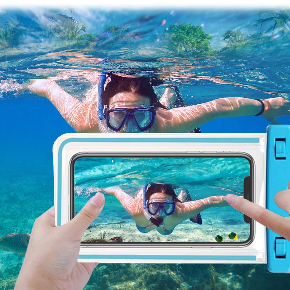 Водонепроницаемый чехол для использования под водой чехол для съемки iPhone Xr X Xs 8 samsung Galaxy S8 Plus Note 8 чехол для смартфона сумки для плавания