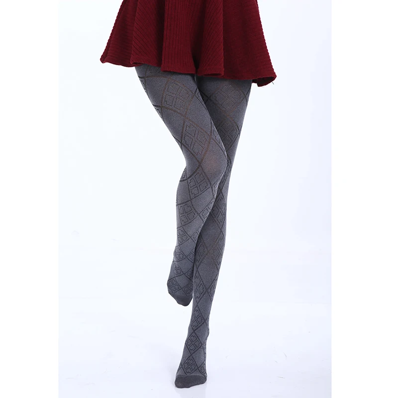 Колготки вельветовые жаккардовые непрозрачные демисезонные 280|autumn tights|pattern