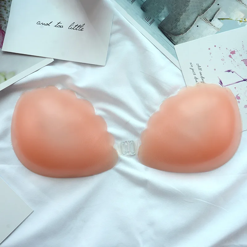 100 pcs  New Sexy bra Women Self Adhesive Strapless Bandage Stick Gel Silicone Push Up Invisible Bra