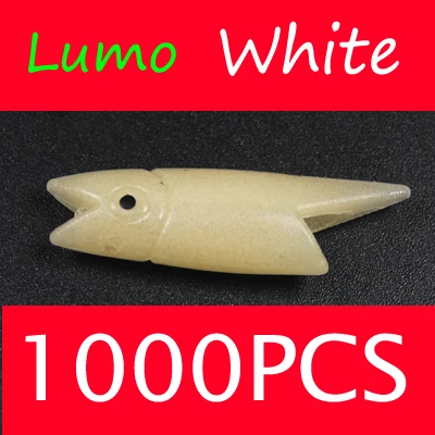 1000pcs Lumo White Bimoo 3 см 1000 шт Сабики Рыбная голова и срезанная Сабики кожа оптом - Цвет: 1000pcs Lumo White