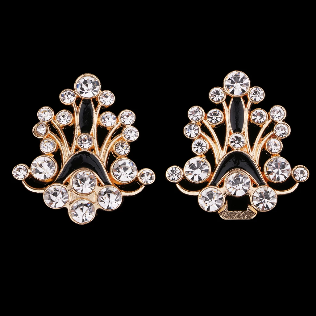 2 пары свадебный кристалл стразы застежка крючок и глаза пуговки 63x31mm|Пуговицы| |