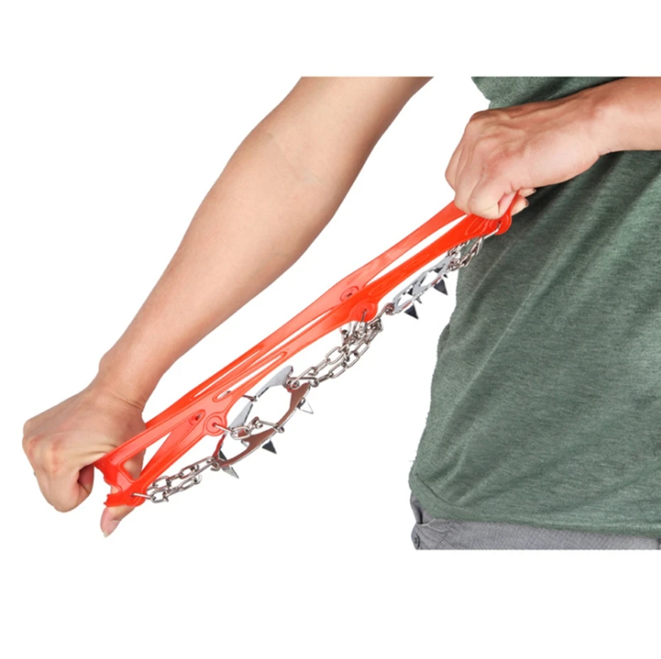 

YINGTOUMAN 12-Teeth Outdoor Bundled Crampon Ice Gripper Hiking Climbing Ice Gripper Cleats Crampon Anti Slip Ice Shoes