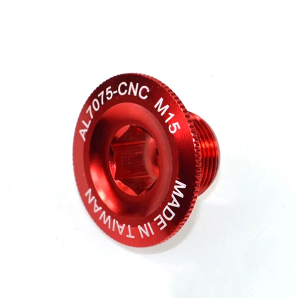 M15 red Silverock 7075 Нижний Кронштейн BB крышка чашки болт рукоятки M12 M15 M18 M20 дорожный MTB велосипед передняя Звездочка шатун крепежный болт - Цвет: M15 red
