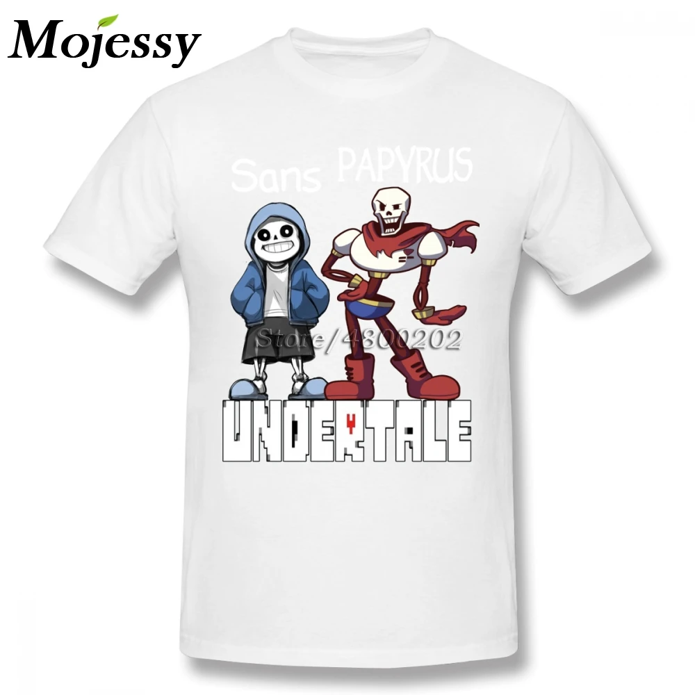 Мужская футболка Sans And Papyrus Undertale с цифровой печатью больших размеров Camiseta - купить