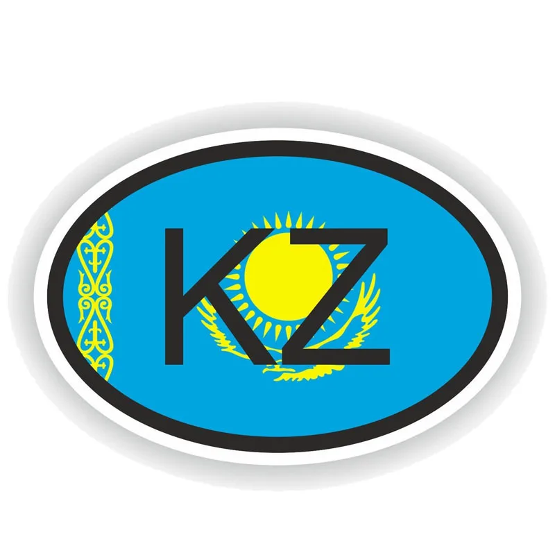 YJZT 13 5 см * 9 2 креативный KAZAKHSTAN KZ код страны наклейка аксессуары на автомобиль 6
