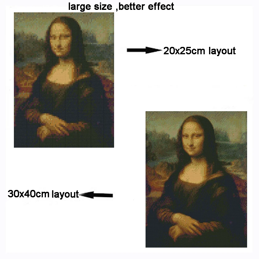 5D DIY Полная квадратная/круглая дрель Алмазная картина «Leonardo da Vinci Mona Lisa» Алмазная вышивка крестиком Настенный декор хобби