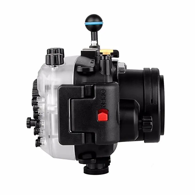 

Meikon 40m/130ft Waterproof Underwater Camera Housing Case for A6300 w/ 16-50mm Lens + Aluminium Diving handle + 67mm Red Filter