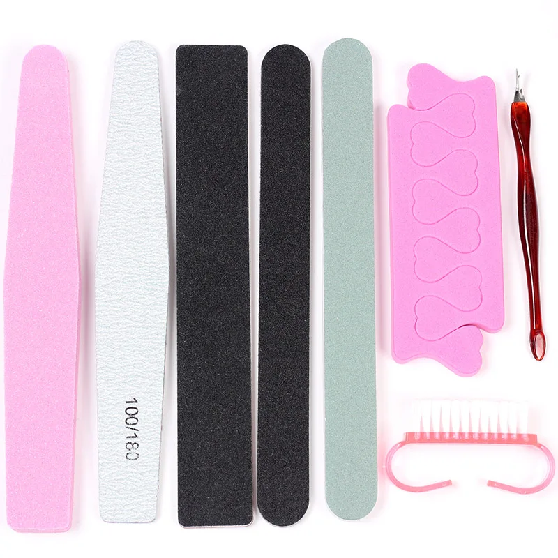 8 шт. пилка для дизайна ногтей полировщик шлифовальный блок Полировка Ногтей