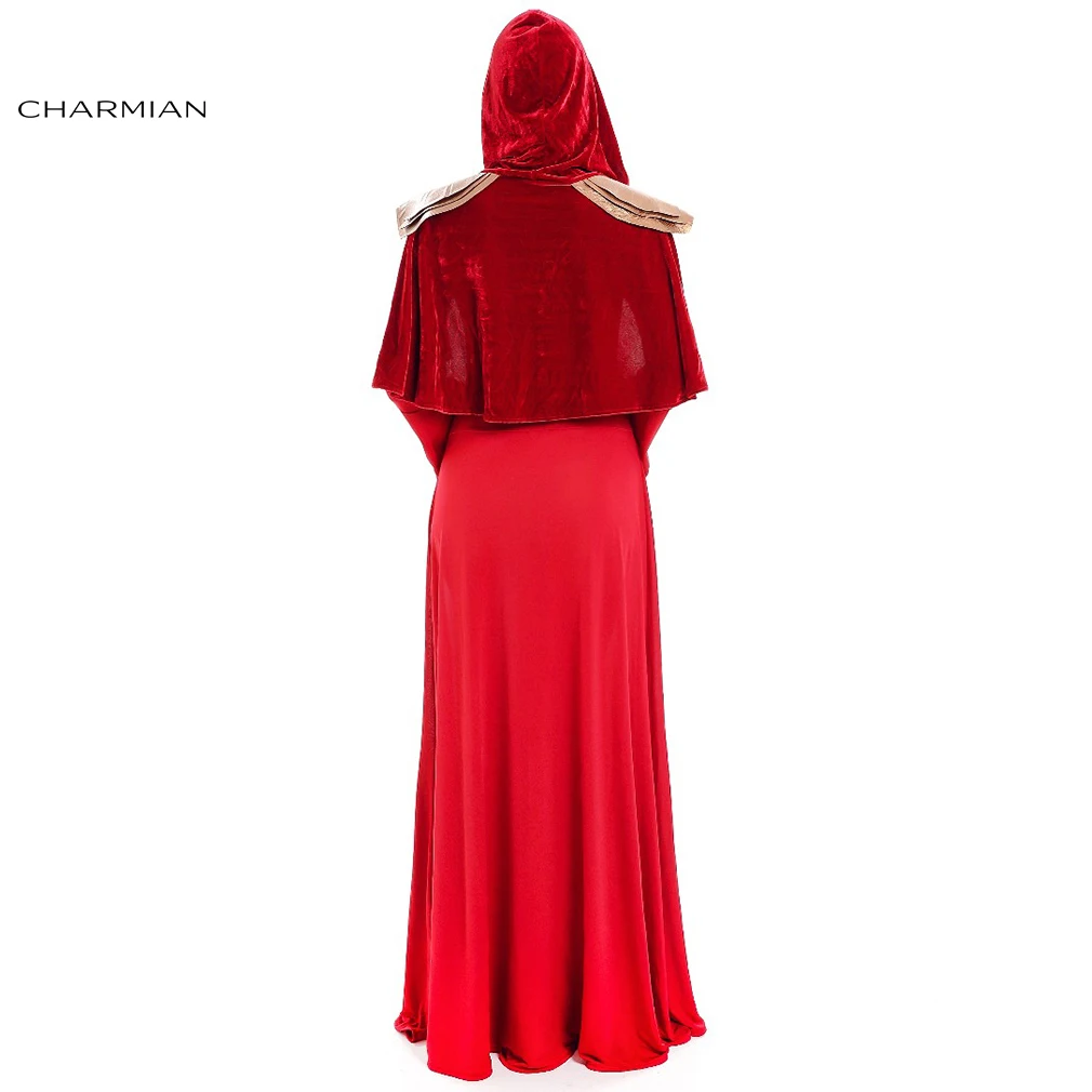 Charmian Deluxe красный святая жрица Хэллоуин Косплей Костюм для женщин взрослых