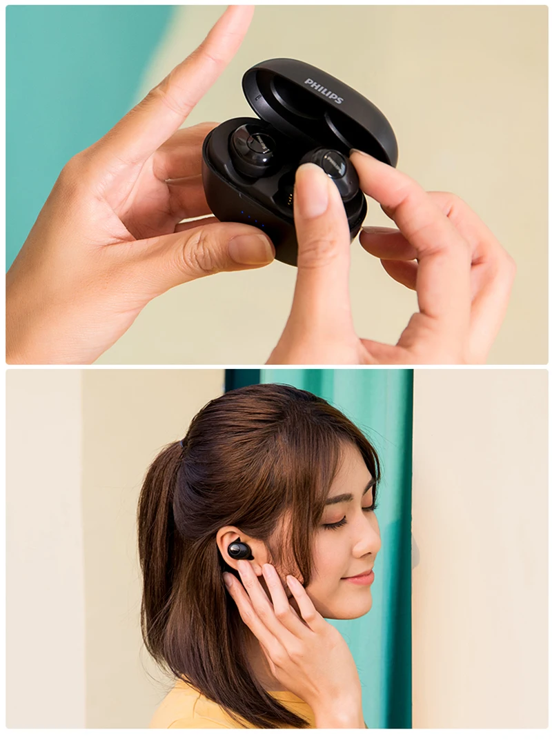 Philips SHB2505 HIFI беспроводные наушники-вкладыши Наушники Bluetooth 5,0 интеллектуальное снижение oise Поддержка samsung huawei телефон