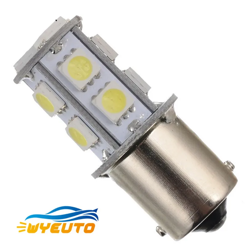 1 шт. белые лампочки для автомобилей S25 1156 1157 12В 5050 13 LED 3 ядерный стробоскоп сигнал