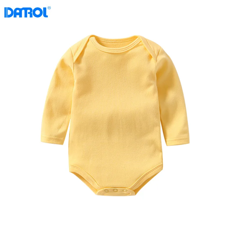 DANROL/Хлопковые однотонные боди для маленьких мальчиков и девочек нижнее белье с
