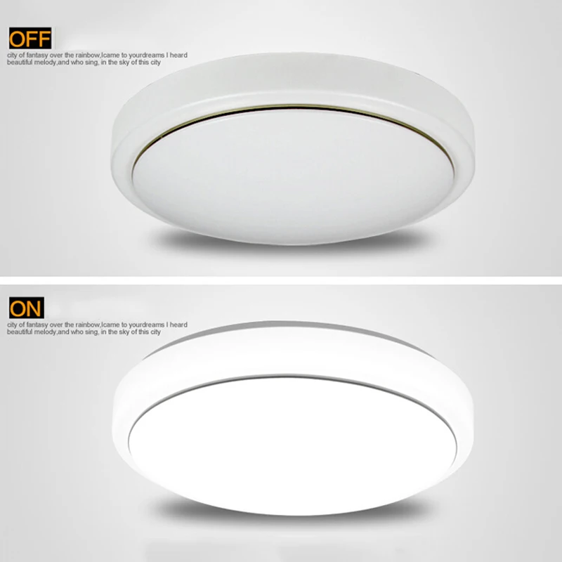 Светодиодный акриловый потолочный светильник белая круглая лампа для спальни