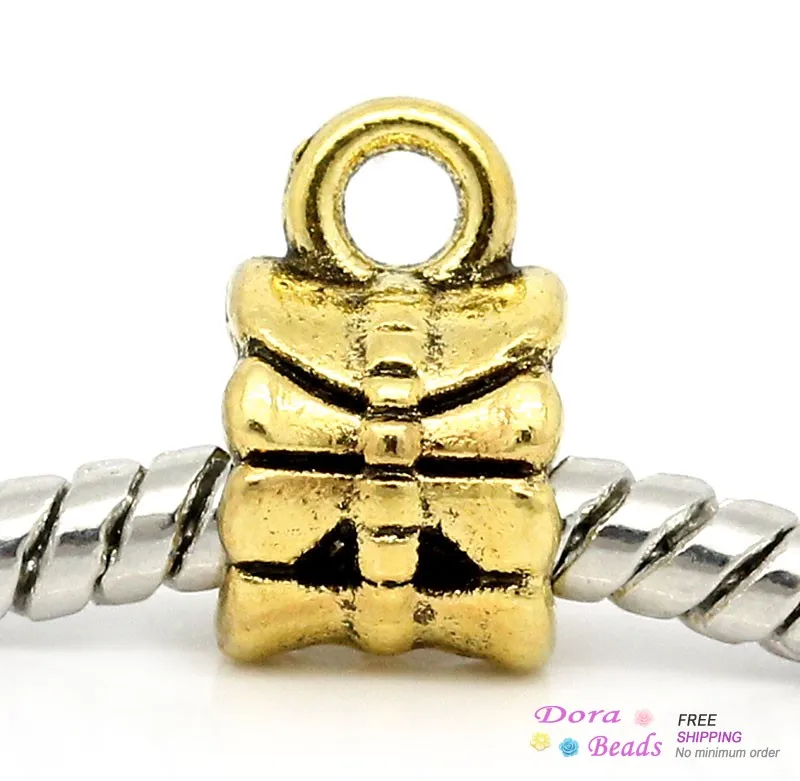 8 СЕЗОНОВ Европейский Шарм Бейл Бусы Колонка золотой тон 6 мм х 11 (2/8 &quotх 3/8&quot) 100 Шт.