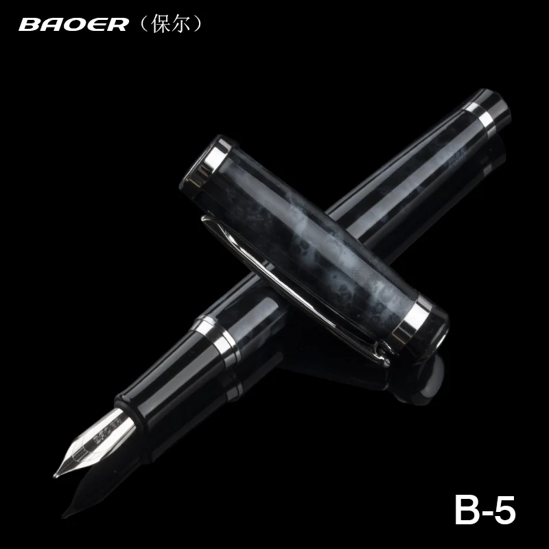 

Baoer 508 Luxury Stainless Steel Nib Writing Fountain Pen Stationery Office School Supplies Brand Ink Pens