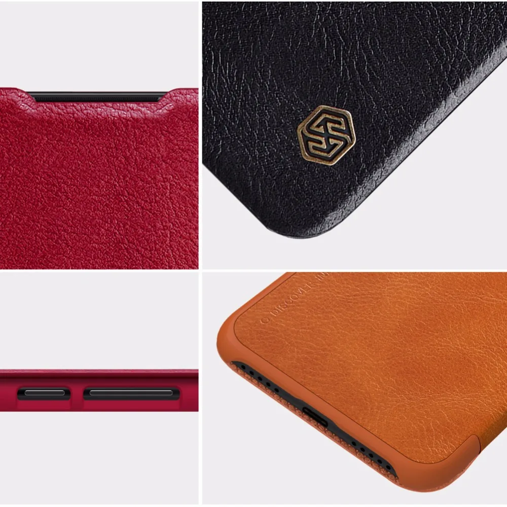 Nillkin leather case for xiaomi redmi note 7 /pro prime QIN Protective flip Cover wallet Case | Мобильные телефоны и