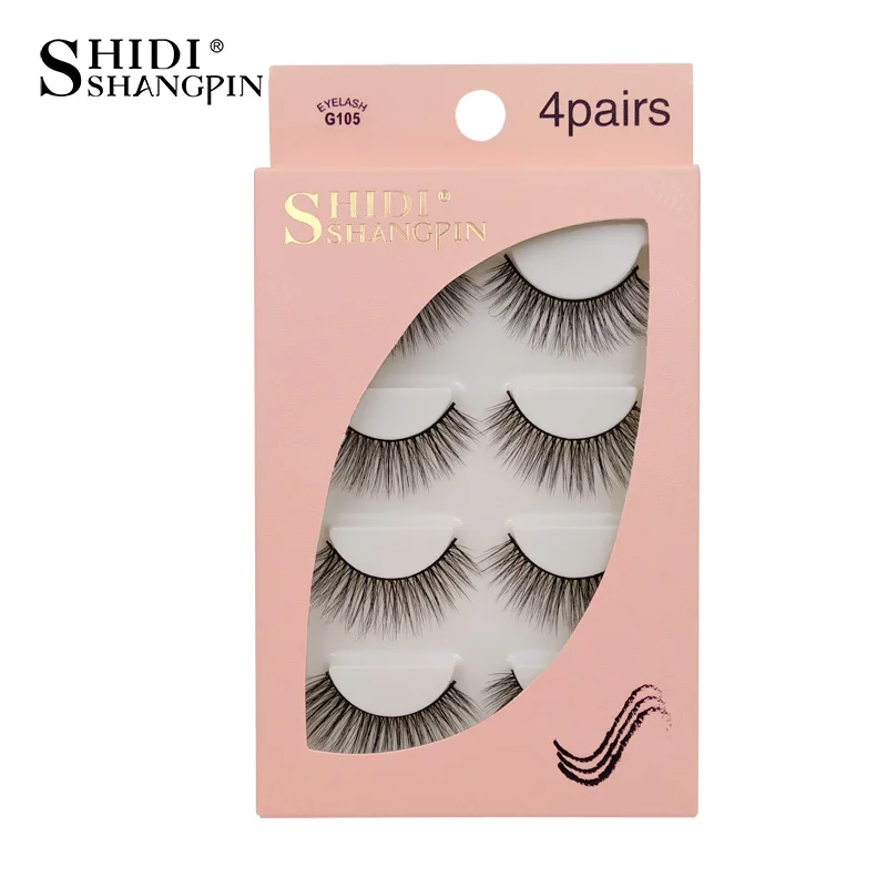 G105 5 boxes LANJINGLIN, 5 коробок, искусственные норковые ресницы, ресницы, minks, 3d, накладные ресницы для наращивания, макияж, ресницы, натуральные, длинные, без грубости, ресницы - Цвет: G105 5 boxes